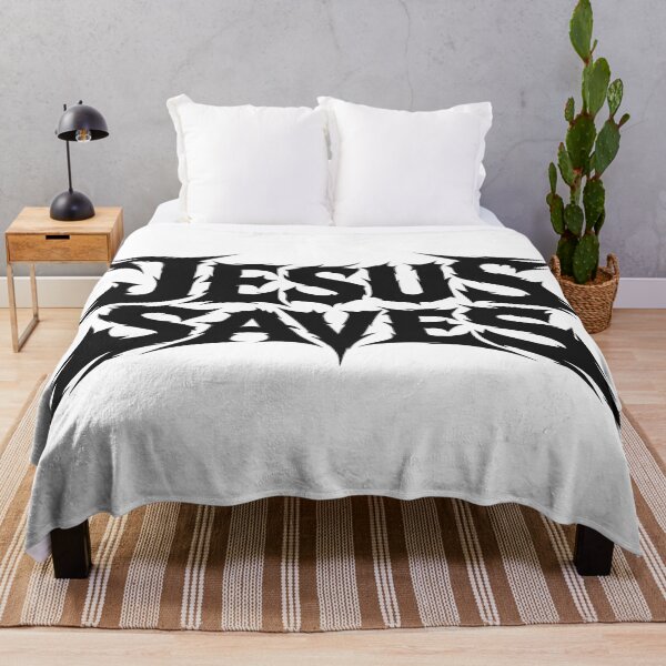 Item preview, Jesus Saves Heavy Metal Text Design designed and sold by Eh Plus Designs.