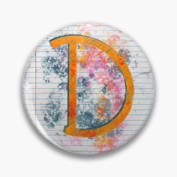 Item preview, Abstract Letter D Splatter - Vibrant Notebook Initial Art designed and sold by TheArtOfTreble.