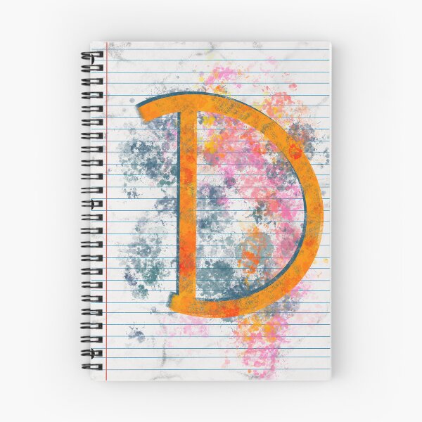 Item preview, Abstract Letter D Splatter - Vibrant Notebook Initial Art designed and sold by TheArtOfTreble.