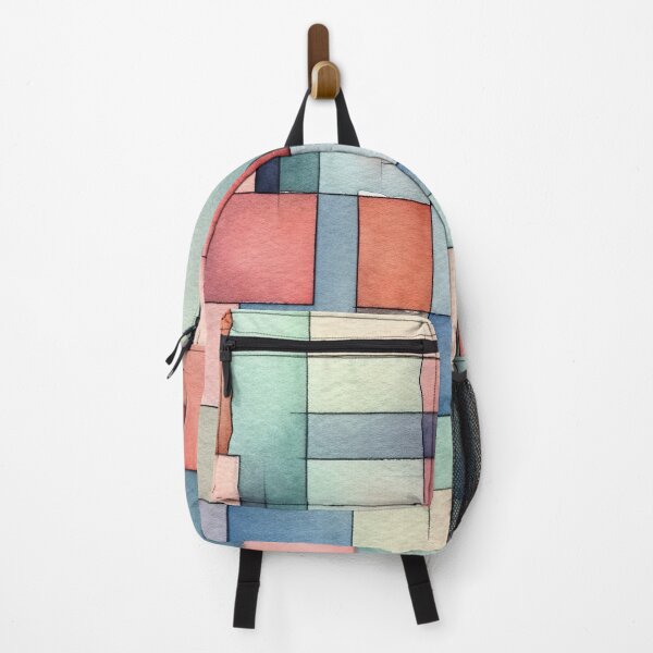 Item preview, quadrangles pattern in watercolor style with pastel colors 1 designed and sold by FlaskLab.