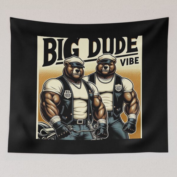 Item preview, Gay Leather Bear Big Dude Vibe Gay Pride Graphic Design designed and sold by ItsAKinkThing.