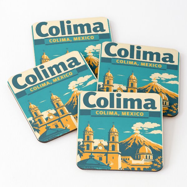 Item preview, Colima, Mexico Vintage Travel Tourism Art designed and sold by TravelersGems.