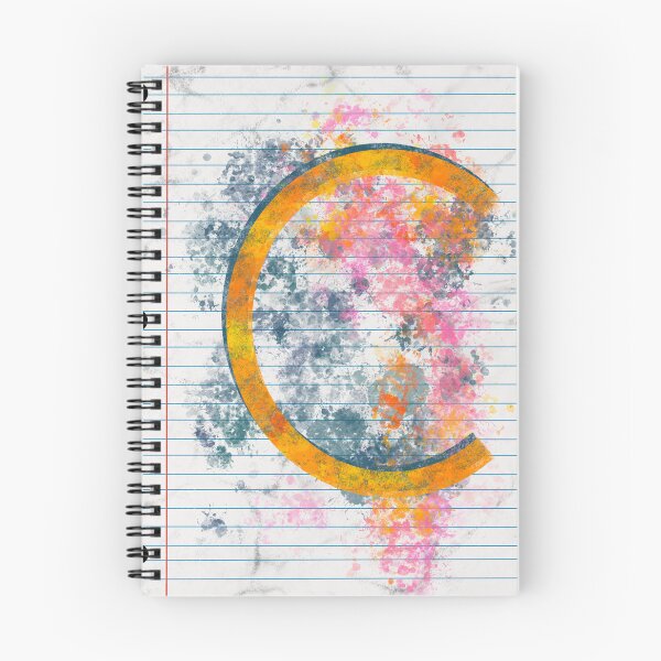 Item preview, Abstract Letter C Splatter - Vibrant Notebook Initial Art designed and sold by TheArtOfTreble.