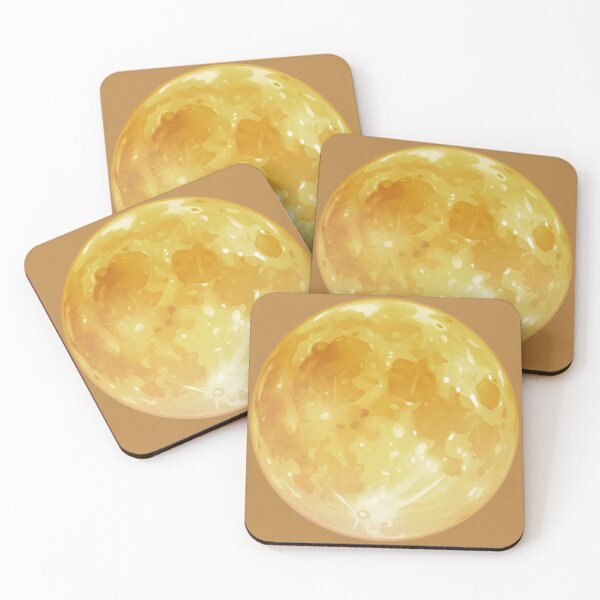 Item preview, Yellow Harvest Moon Anime Celestial Aesthetic Art designed and sold by Crystal Moon.