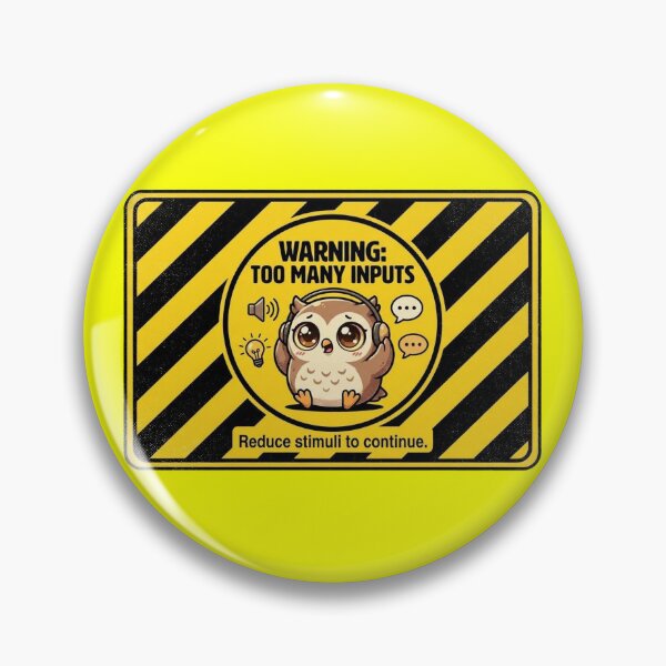 Item preview, Warning Too Many Inputs Anxious Dog designed and sold by Visual Dept..