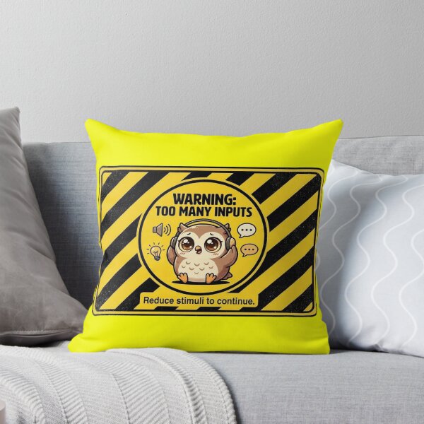 Item preview, Warning Too Many Inputs Anxious Dog designed and sold by Visual Dept..