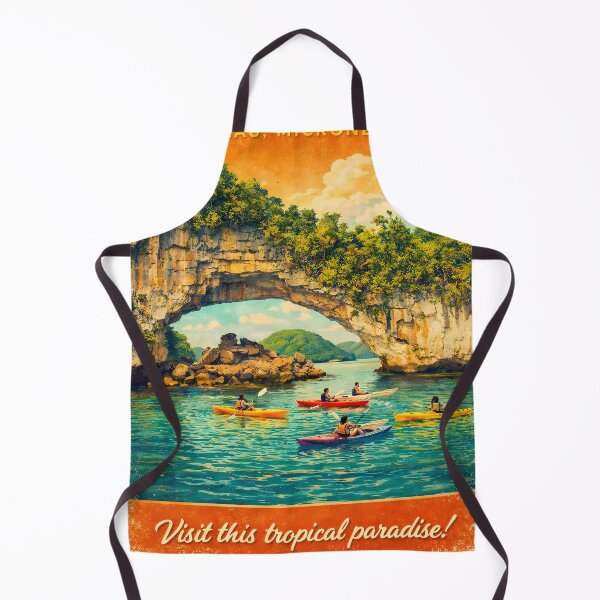 Item preview, Palau Micronesia Rock Islands Vintage Travel Tourism Art designed and sold by TravelersGems.