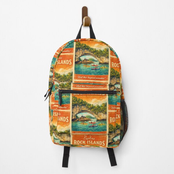 Item preview, Palau Micronesia Rock Islands Vintage Travel Tourism Art designed and sold by TravelersGems.