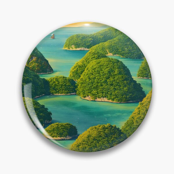 Item preview, Visit Palau Micronesia Rock Islands Vintage Travel Tourism Art designed and sold by TravelersGems.