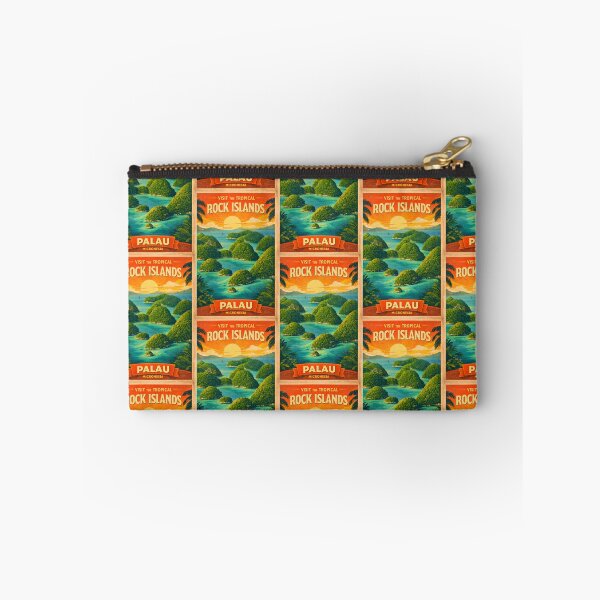 Item preview, Visit Palau Micronesia Rock Islands Vintage Travel Tourism Art designed and sold by TravelersGems.