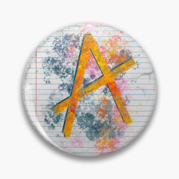 Item preview, Abstract Letter A Splatter - Vibrant Notebook Initial Art designed and sold by TheArtOfTreble.