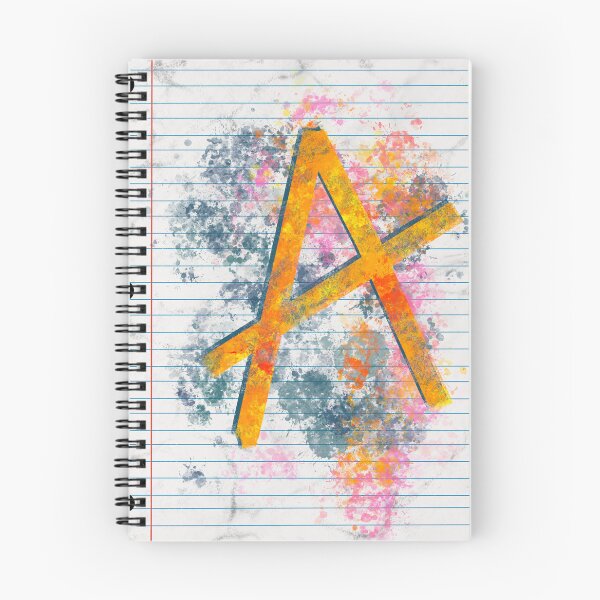 Item preview, Abstract Letter A Splatter - Vibrant Notebook Initial Art designed and sold by TheArtOfTreble.