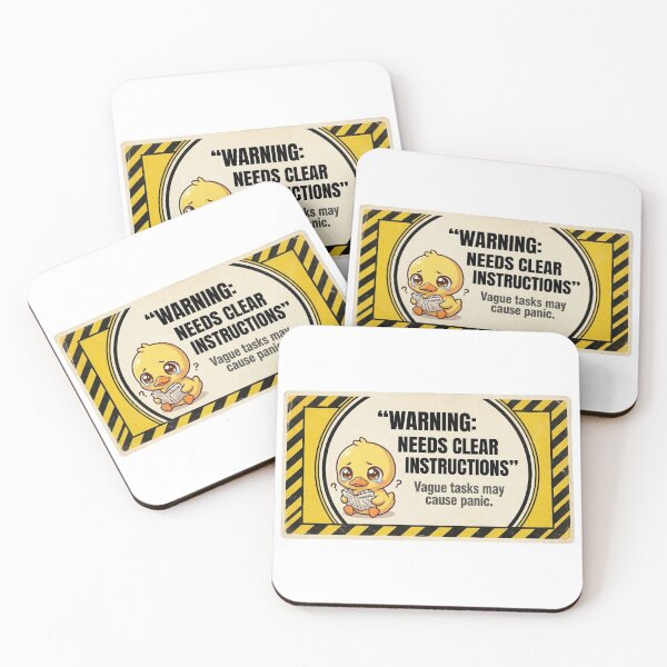 Item preview, Warning Needs Clear Instructions Duck designed and sold by Visual Dept..