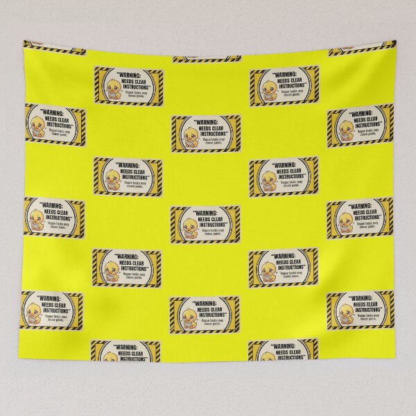 Item preview, Warning Needs Clear Instructions Duck designed and sold by Visual Dept..
