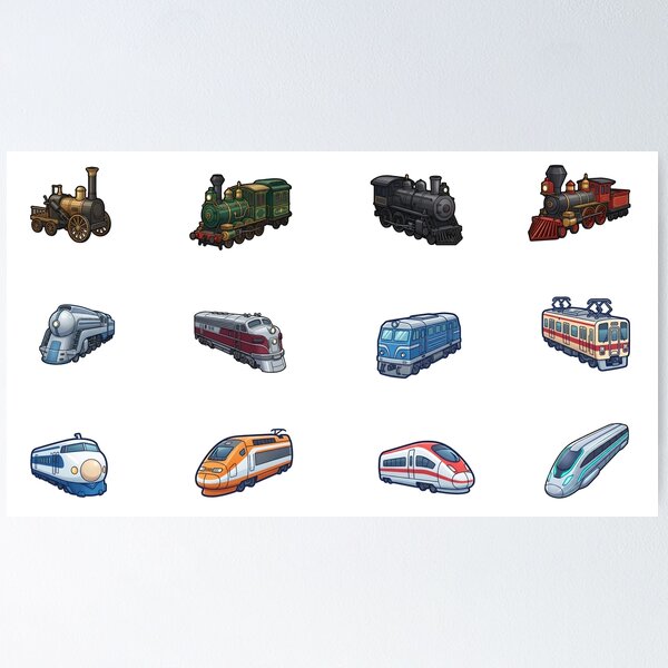 Item preview, Evolution Of Trains designed and sold by ArunDandiboina.