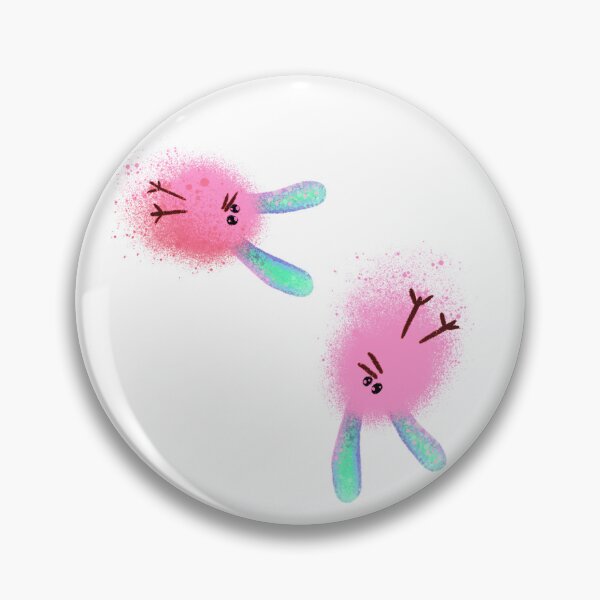 Item preview, Cute Pink Dust Bunny Pattern - Kawaii Fluffy Critter Illustration designed and sold by TheArtOfTreble.