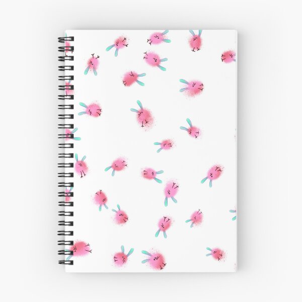 Item preview, Cute Pink Dust Bunny Pattern - Kawaii Fluffy Critter Illustration designed and sold by TheArtOfTreble.