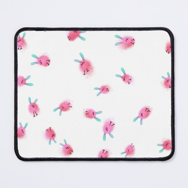 Item preview, Cute Pink Dust Bunny Pattern - Kawaii Fluffy Critter Illustration designed and sold by TheArtOfTreble.