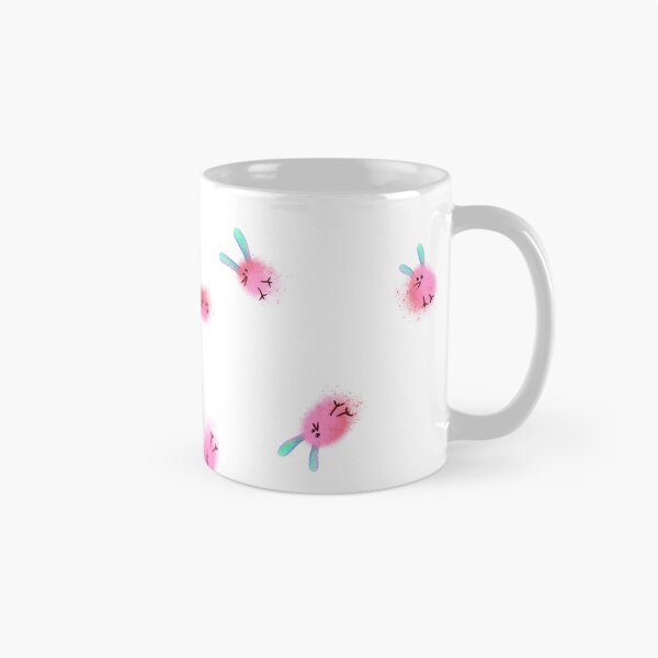 Item preview, Cute Pink Dust Bunny Pattern - Kawaii Fluffy Critter Illustration designed and sold by TheArtOfTreble.