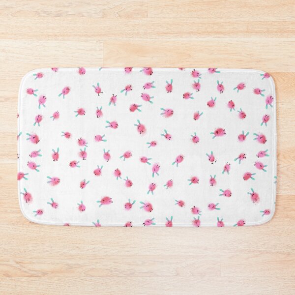 Item preview, Cute Pink Dust Bunny Pattern - Kawaii Fluffy Critter Illustration designed and sold by TheArtOfTreble.