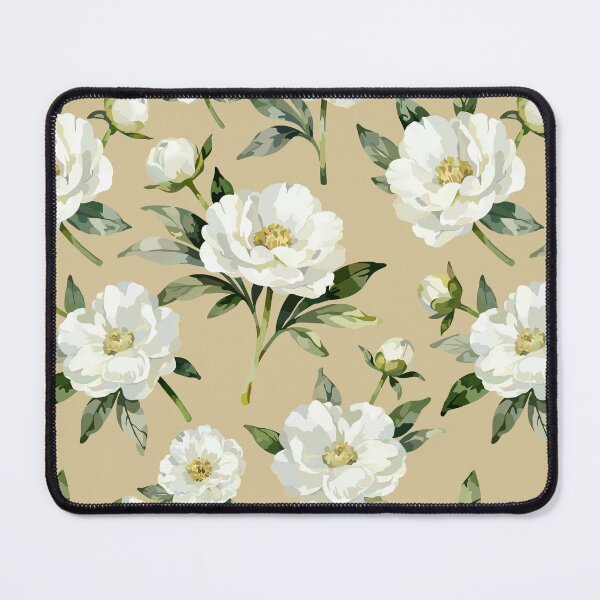 Item preview, Soft White Peonies Vintage Floral Seamless Pattern designed and sold by romyca creation_22.