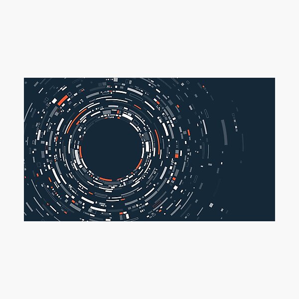Item preview, concept of digital transformation or big data, graphic of black orange dotted circle with futuristic element designed and sold by NiamLab.