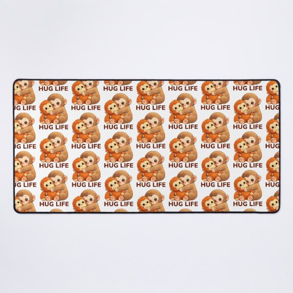 Item preview, Cute Cartoon Monkey Hugging Plush Toy – Hug Life designed and sold by Shape Snip Studio.