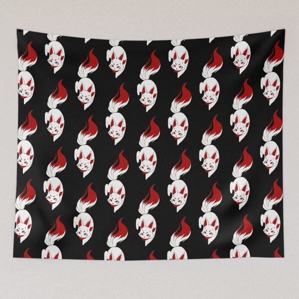 Item preview, Japanese Red Stylized Kitsune Design designed and sold by Sanagiatelier.