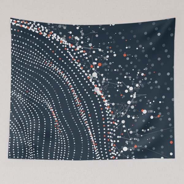 Item preview, concept of digital transformation or big data, graphic of shape of dotted wave with futuristic element designed and sold by NiamLab.