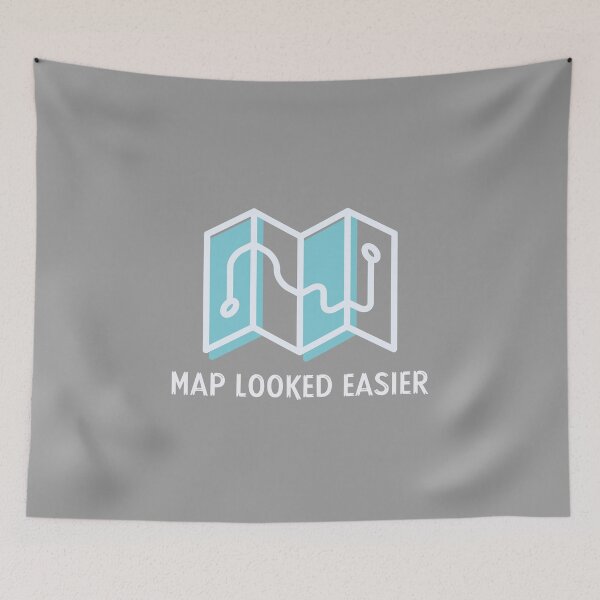 Item preview, Map Looked Easier - Dad Hiking designed and sold by STPrints.