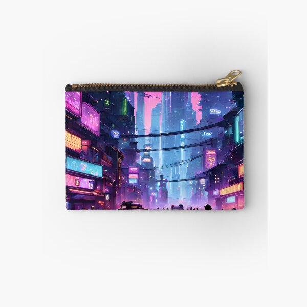 Item preview, Midnight City Cyberpunk Synthwave Neon Futuristic Streetscape designed and sold by RelinCreates.