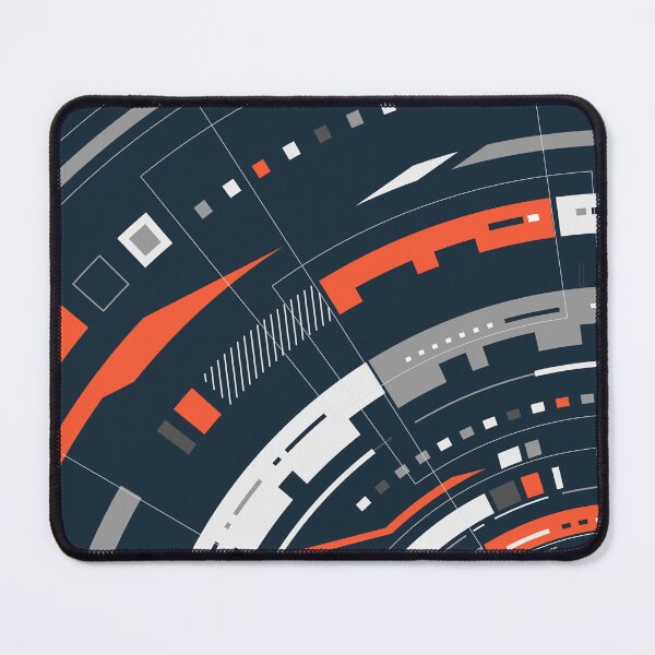 Item preview, concept of digital transformation or cyberspace, graphic of black orange futuristic circles designed and sold by NiamLab.