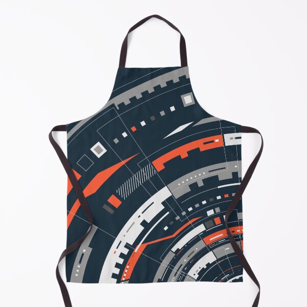Item preview, concept of digital transformation or cyberspace, graphic of black orange futuristic circles designed and sold by NiamLab.