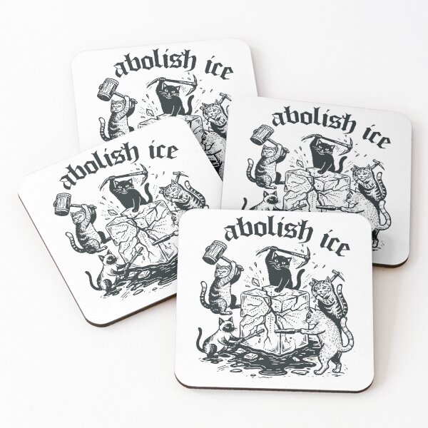 Item preview, Retro Subtle ABOLISH-ICE Cat, Political Activist Protest Cat designed and sold by borenclolahroy.