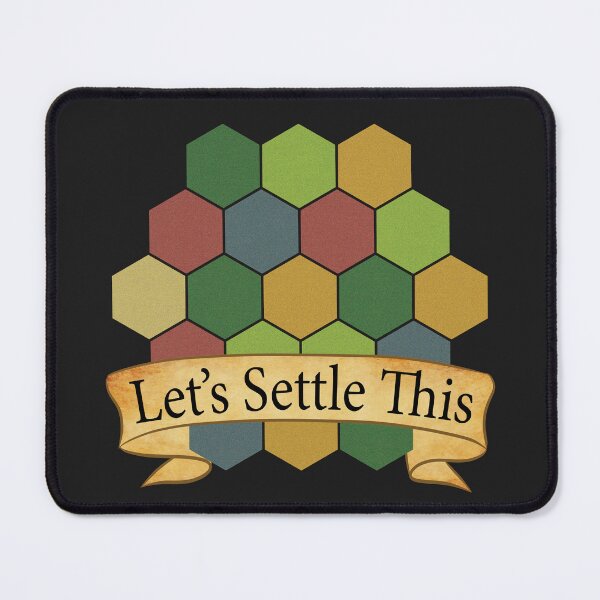 Item preview, Settlers of Catan Minimalist Hex Tile Board Game Design Let's Settle This designed and sold by CardboardCotton.