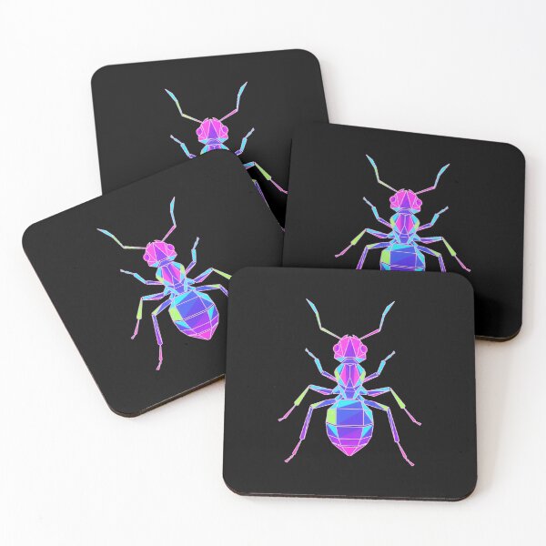 Item preview, Symmetrical Geometric Ant – Neon Overhead Design for Digital Art Lovers designed and sold by bsbd-action.