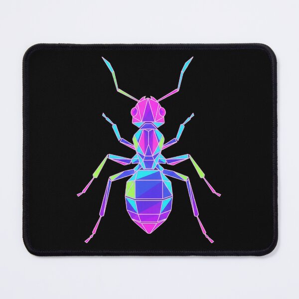 Item preview, Symmetrical Geometric Ant – Neon Overhead Design for Digital Art Lovers designed and sold by bsbd-action.