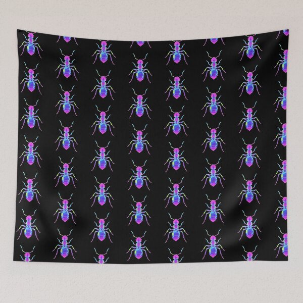 Item preview, Symmetrical Geometric Ant – Neon Overhead Design for Digital Art Lovers designed and sold by bsbd-action.