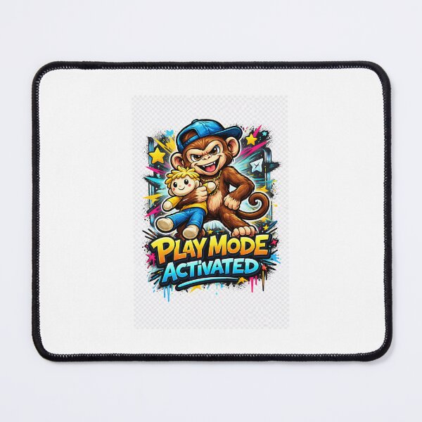 Item preview, Play Mode Activated – Urban Street Art Monkey Graphic T-Shirt designed and sold by Ink & Attitude.