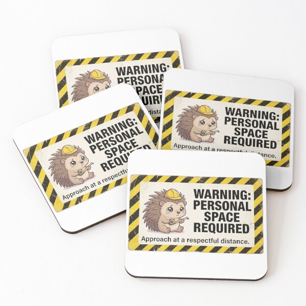 Item preview, Warning Personal Space Required Hedgehog designed and sold by Visual Dept..