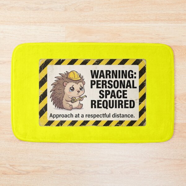Item preview, Warning Personal Space Required Hedgehog designed and sold by Visual Dept..