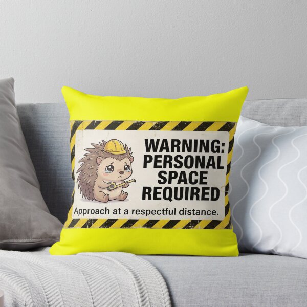 Item preview, Warning Personal Space Required Hedgehog designed and sold by Visual Dept..