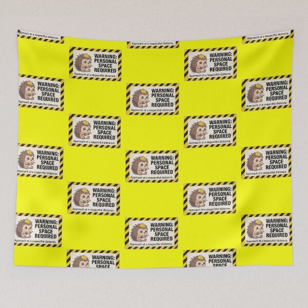 Item preview, Warning Personal Space Required Hedgehog designed and sold by Visual Dept..