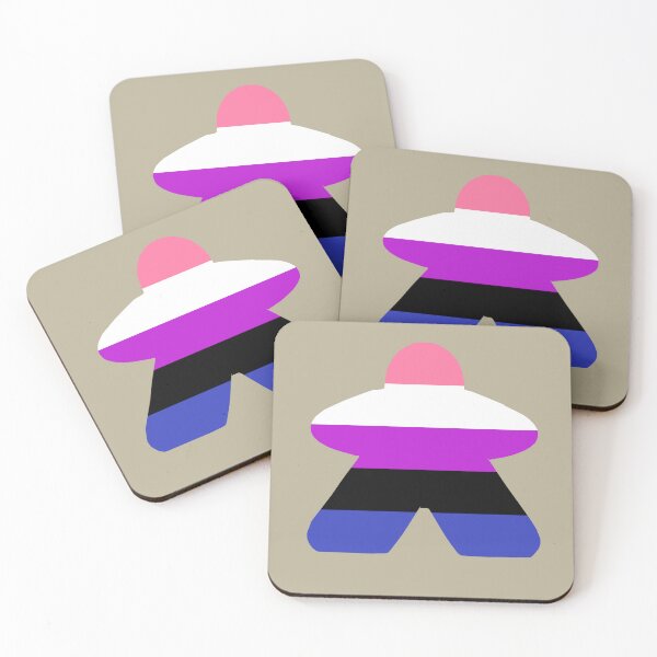 Item preview, Genderfluid Pride Flag Stripes Board Game Meeple  designed and sold by TackyTime.