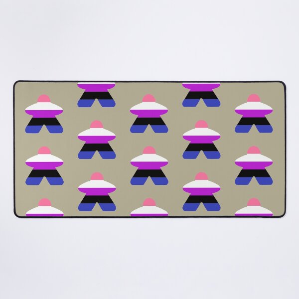 Item preview, Genderfluid Pride Flag Stripes Board Game Meeple  designed and sold by TackyTime.