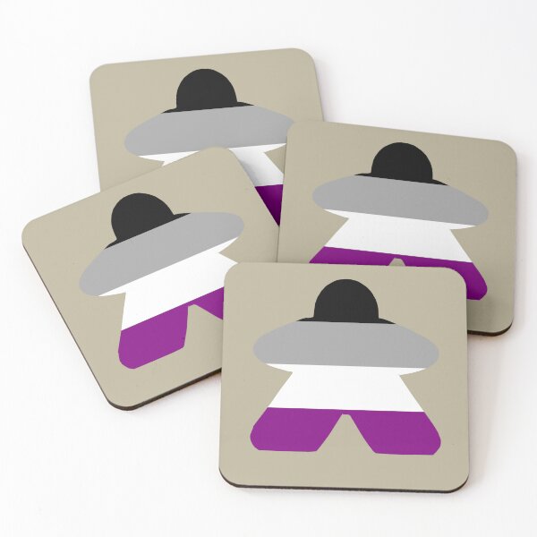 Item preview, Asexual Pride Flag Stripes Board Game Meeple designed and sold by TackyTime.