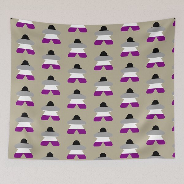 Item preview, Asexual Pride Flag Stripes Board Game Meeple designed and sold by TackyTime.