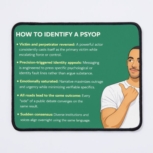 Item preview, How To Identify a Psyop (Green) designed and sold by Bob's Art Shoppe.