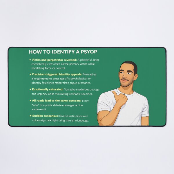 Item preview, How To Identify a Psyop (Green) designed and sold by Bob's Art Shoppe.