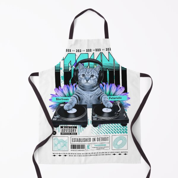 Item preview, TECHNO - Feline The Techno (black) designed and sold by Discothreadz.